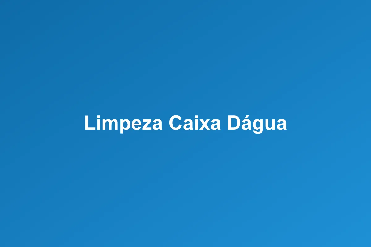 Limpeza de caixa d'água em Ribeirão das Neves